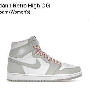 womens size 7 sea foam green retro jordan 1 worn once no box